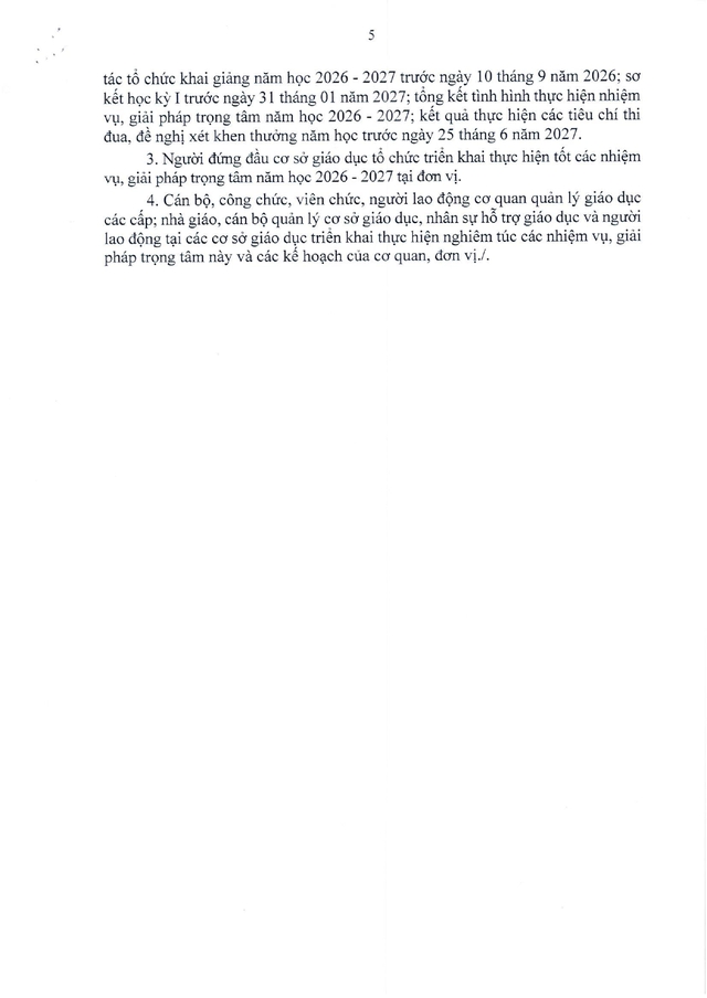 Quyết định số 2623/QĐ-BGDĐT ban hành Nhiệm vụ, giải pháp trọng tâm năm học 2026-2027 của ngành Giáo dục- Ảnh 6.