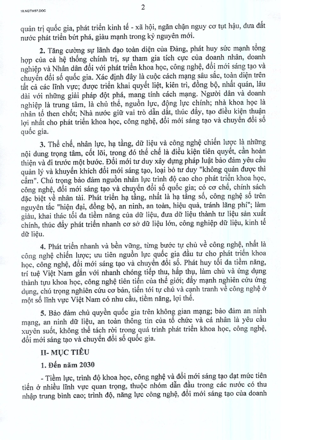 TOÀN VĂN: Nghị quyết 57-NQ/TW về đột phá phát triển khoa học, công nghệ, đổi mới sáng tạo và chuyển đổi số quốc gia- Ảnh 3.