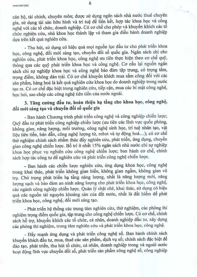 TOÀN VĂN: Nghị quyết 57-NQ/TW về đột phá phát triển khoa học, công nghệ, đổi mới sáng tạo và chuyển đổi số quốc gia- Ảnh 8.