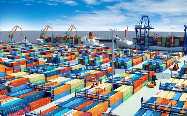 Nền Tảng Logistics Thế Giới Hoặc Ngành Vận Tải Hoặc Kinh Doanh Vận Tải Biển  Vận Chuyển Hàng Hóa Container Giao Hàng Xe Tải Máy Bay Khái Niệm Xuất Khẩu  Nhập Khẩu