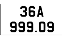 Kết quả đấu giá trực tuyến biển số ngày 6/10, 36A-999.09 giá 445 triệu đồng