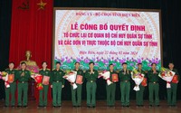 Công bố quyết định bổ nhiệm cán bộ, giải thể, sáp nhập, tổ chức lại Bộ Chỉ huy Quân sự tỉnh