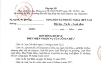 Mẫu hợp đồng dịch vụ thực hiện nhiệm vụ của công chức (ký kết với pháp nhân) áp dụng từ 16/11