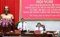 Thông qua các đề án sắp xếp, tinh gọn bộ máy các cơ quan trong hệ thống chính trị tỉnh Hậu Giang