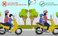 Mức phạt với tài xế chở trẻ em trên 6 tuổi ngồi trước xe máy