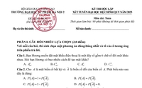 Đề minh họa môn Toán kỳ thi độc lập tuyển sinh của Trường ĐHSP Hà Nội 2 năm 2025