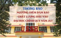 Điểm sàn tuyển sinh năm 2025 của Trường Đại học Khoa học Xã hội và Nhân văn, ĐHQGHN