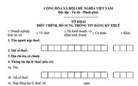 Thay đổi thông tin đăng ký thuế cho hộ kinh doanh