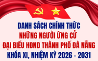 Danh sách những người ứng cử đại biểu HĐND TP Đà Nẵng nhiệm kỳ 2026-2031