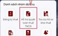 Hướng dẫn lập tờ khai quyết toán thuế thu nhập cá nhân trên Etax Mobile