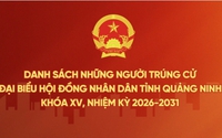 Danh sách trúng cử đại biểu HĐND tỉnh Quảng Ninh nhiệm kỳ 2026 - 2031