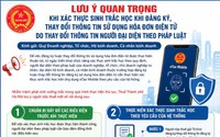 Lưu ý xác thực sinh trắc học khi đăng ký/thay đổi thông tin đăng ký sử dụng hóa đơn điện tử do thay đổi thông tin người đại diện