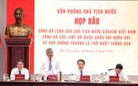Công bố Lệnh của Chủ tịch nước về 15 luật