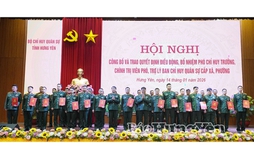 Bổ nhiệm 179 sĩ quan, quân nhân giữ chức Phó Chỉ huy trưởng, Chính trị viên phó, Trợ lý ban Chỉ huy quân sự cấp xã
