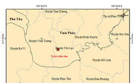 Vừa xảy ra động đất tại 2 địa phương