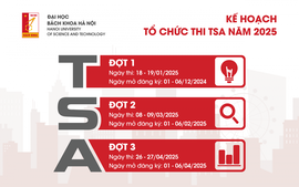 TUYỂN SINH 2025: Kế hoạch tổ chức thi ĐÁNH GIÁ TƯ DUY (TSA) của Đại học Bách khoa Hà Nội (HUST)