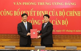 Bộ Chính trị phân công Thượng tướng Nguyễn Duy Ngọc giữ chức Chánh Văn phòng Trung ương Đảng