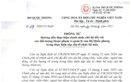 TOÀN VĂN: Thông tư 19/2025/TT-BQP về chính sách, chế độ khi sắp xếp, tinh gọn tổ chức bộ máy trong Quân đội