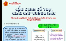 Hỗ trợ sử dụng SỐ ĐỊNH DANH cá nhân thay MÃ SỐ THUẾ