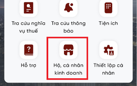 Hướng dẫn hộ kinh doanh thông báo số tài khoản ngân hàng/ số hiệu ví điện tử trên Etax Mobile