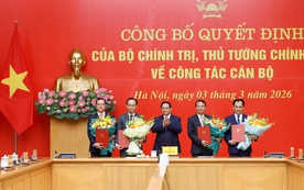 THỦ TƯỚNG TRAO QUYẾT ĐỊNH CHỈ ĐỊNH, BỔ NHIỆM PHÓ BÍ THƯ ĐẢNG ỦY CHÍNH PHỦ và LÃNH ĐẠO 4 BỘ, CƠ QUAN NGANG BỘ