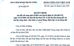 TOÀN VĂN: Quyết định 09-QĐ/TW sửa đổi, bổ sung chế độ tiền lương với cán bộ, CCVC cơ quan Đảng, Mặt trận và các đoàn thể