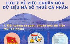 Lưu ý về việc chuẩn hóa mã số thuế cá nhân