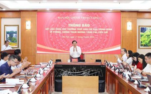 Kỷ luật 6 cán bộ diện Trung ương quản lý; khởi tố một số vụ án tham nhũng, tiêu cực đặc biệt nghiêm trọng trong lĩnh vực y tế, giáo dục, nông nghiệp, thủy sản...